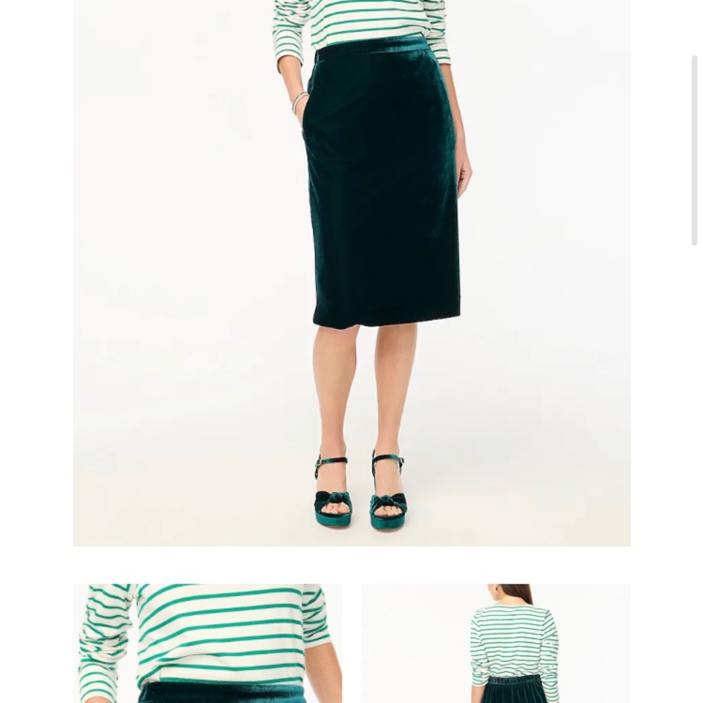 JCrew velvet skirt